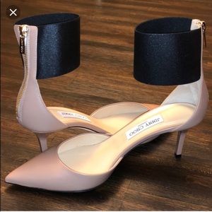 Jimmy Choo Trinny Ankle Wrap Nude Size 8.5